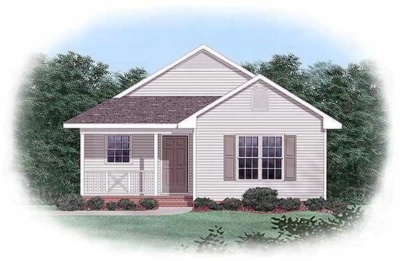 Traditional House Plan 45312 with 2 Beds, 2 Baths Elevation