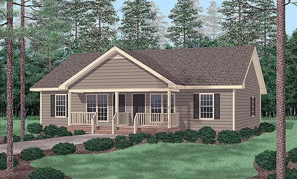 Traditional Multi-Family Plan 45347 with 4 Beds, 4 Baths Elevation