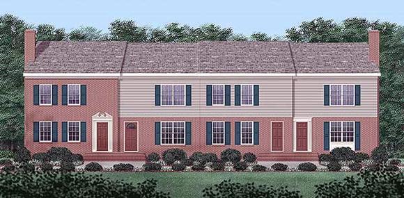 Multi-Family Plan 45351 with 10 Beds, 8 Baths Elevation