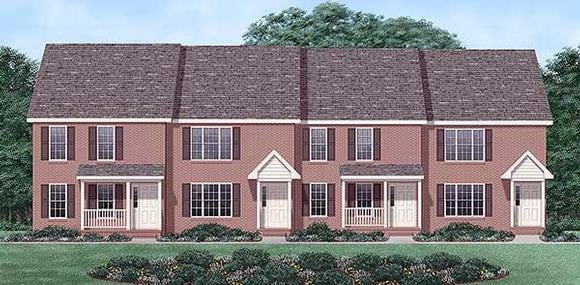 Multi-Family Plan 45352 with 8 Beds, 12 Baths Elevation