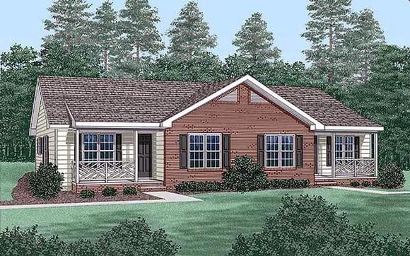 Multi-Family Plan 45365 with 4 Beds, 2 Baths Elevation