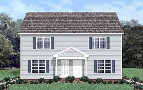 Colonial Multi-Family Plan 45370 with 6 Beds, 6 Baths Elevation