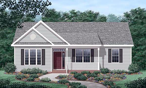 Traditional House Plan 45378 with 3 Beds, 2 Baths Elevation