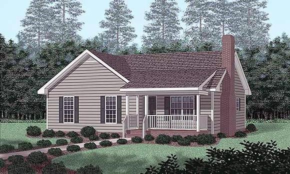 Traditional House Plan 45391 with 3 Beds, 2 Baths Elevation