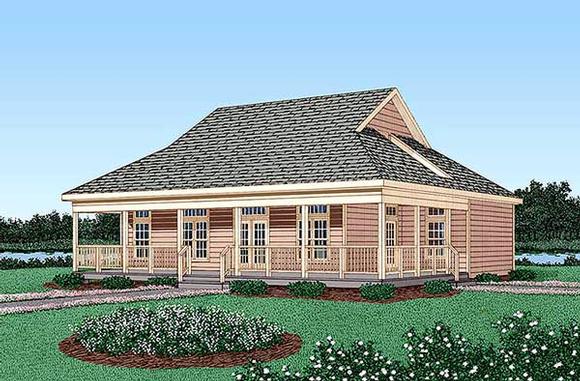 Country House Plan 45403 with 4 Beds, 3 Baths Elevation