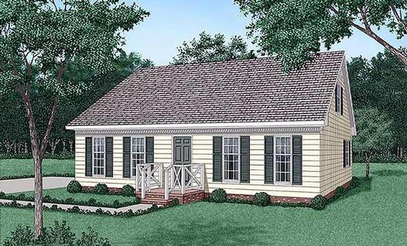 Ranch House Plan 45417 with 4 Beds, 2 Baths Elevation