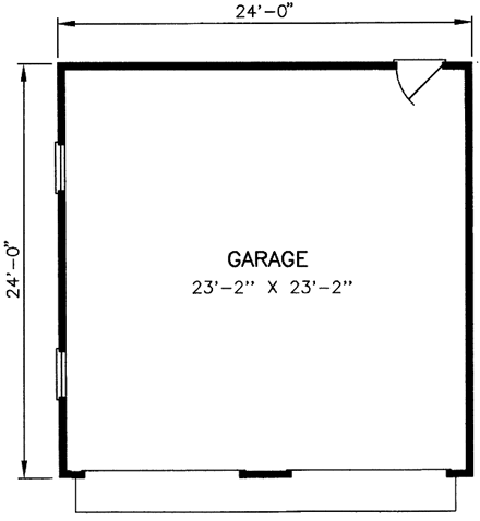2 Car Garage Plan 45458 First Level Plan