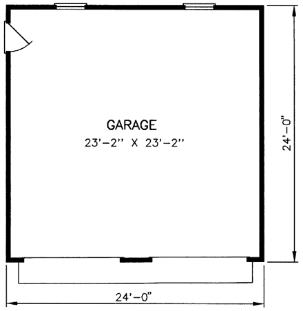 2 Car Garage Plan 45465 First Level Plan