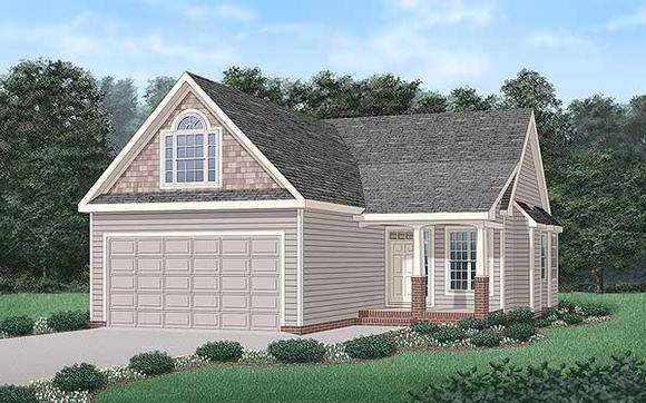 Traditional House Plan 45470 with 3 Beds, 2 Baths, 2 Car Garage Elevation