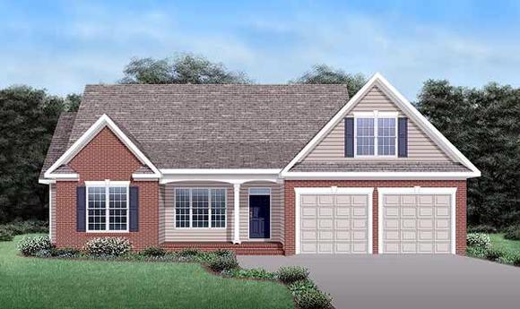 House Plan 45511 with 3 Beds, 3 Baths, 2 Car Garage Elevation