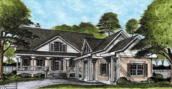 Country House Plan 45660 with 3 Beds, 4 Baths, 2 Car Garage Elevation