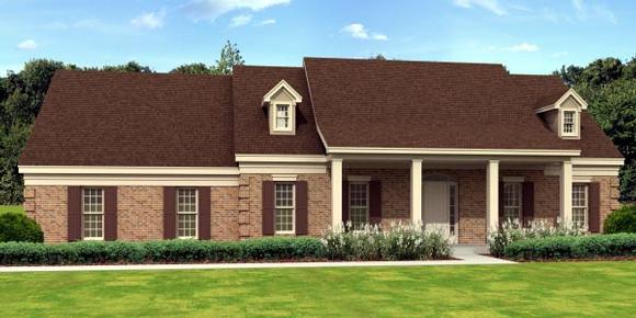 Traditional House Plan 45715 with 3 Beds, 4 Baths, 2 Car Garage Elevation