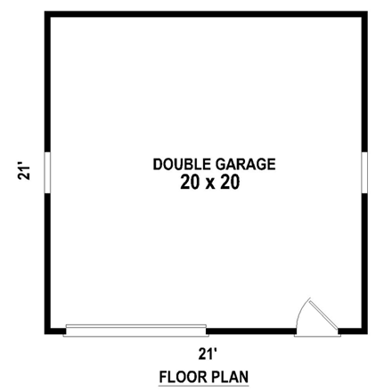 Traditional 1 Car Garage Plan 45778 First Level Plan