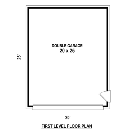 Traditional 2 Car Garage Plan 45785 First Level Plan