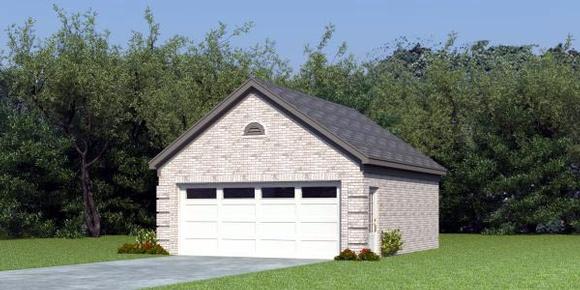Traditional 2 Car Garage Plan 45785 Elevation