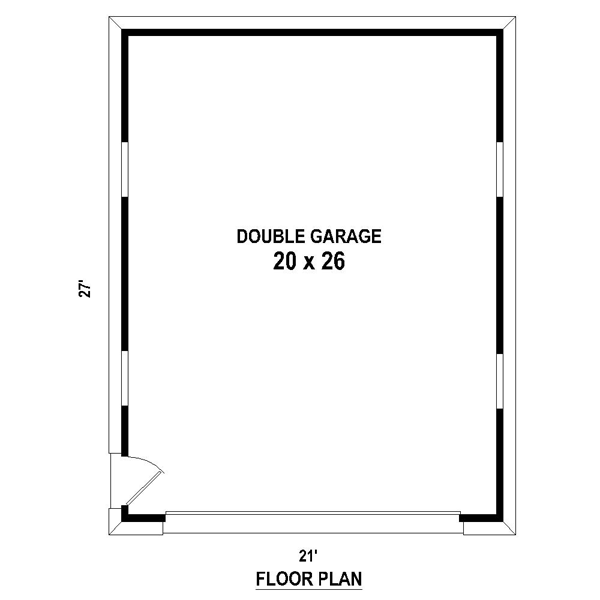 Country, Victorian 2 Car Garage Plan 45791 Level One