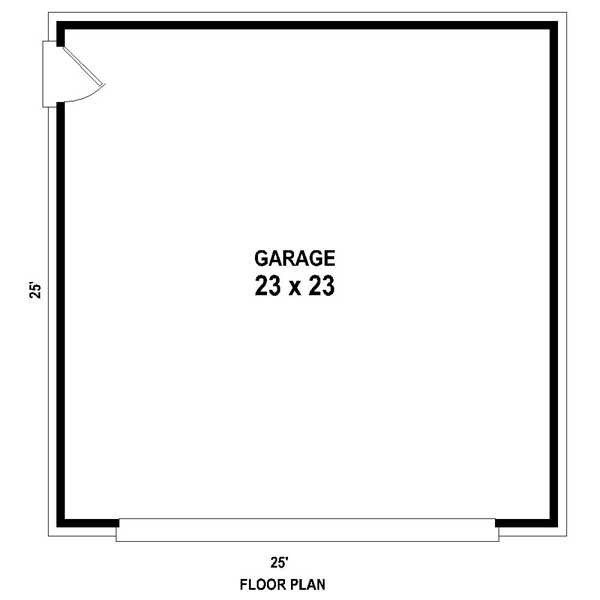 2 Car Garage Plan 45793 Level One