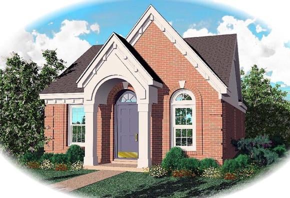 Narrow Lot, One-Story, Ranch House Plan 46353 with 3 Beds, 2 Baths Elevation