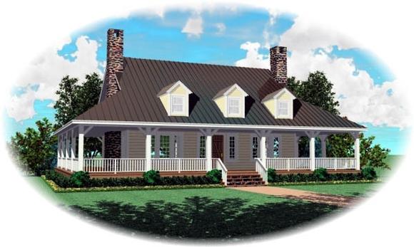 Country House Plan 46477 with 3 Beds, 3 Baths Elevation