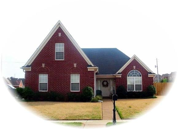 Narrow Lot, One-Story, Traditional House Plan 46560 with 3 Beds, 2 Baths, 2 Car Garage Elevation