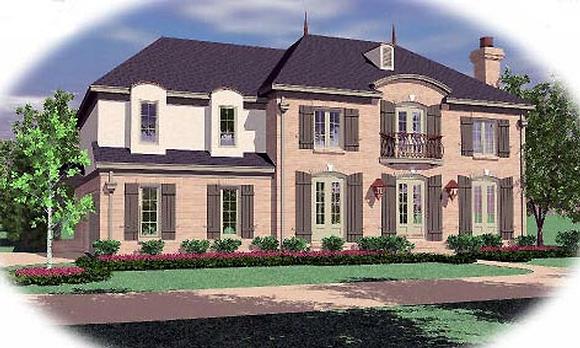 Tudor House Plan 46680 with 4 Beds, 3 Baths, 2 Car Garage Elevation