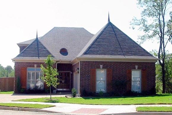 House Plan 46762 with 4 Beds, 3 Baths, 2 Car Garage Elevation