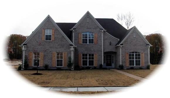 Tudor House Plan 46782 with 4 Beds, 3 Baths, 2 Car Garage Elevation