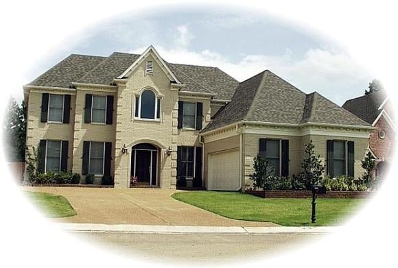 House Plan 46816 with 4 Beds, 4 Baths, 2 Car Garage Elevation