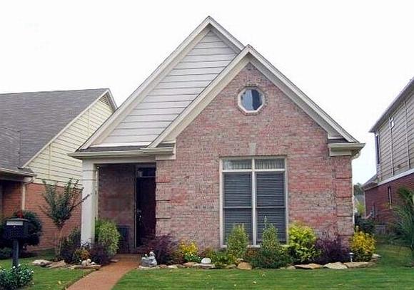Narrow Lot, One-Story House Plan 46976 with 3 Beds, 2 Baths, 2 Car Garage Elevation