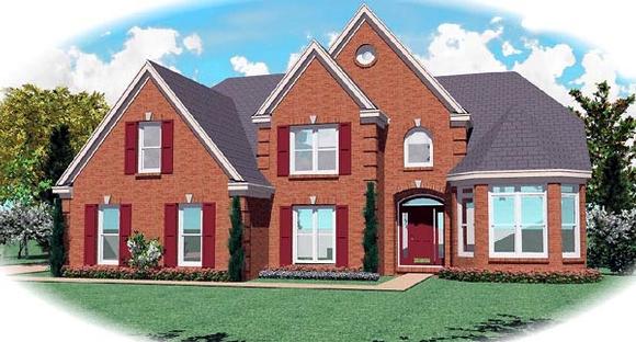 Traditional House Plan 47013 with 5 Beds, 4 Baths, 2 Car Garage Elevation