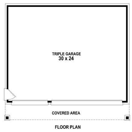 3 Car Garage Plan 47061 First Level Plan