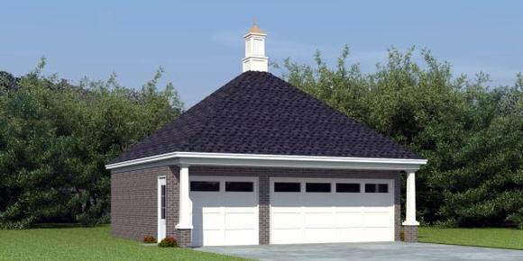 3 Car Garage Plan 47061 Elevation