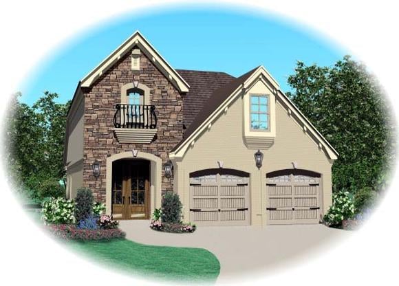 House Plan 47066 with 3 Beds, 3 Baths, 2 Car Garage Elevation