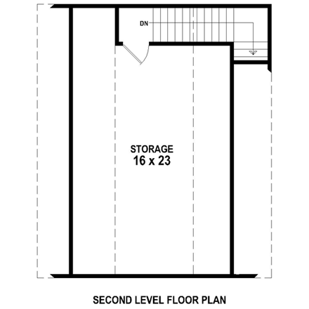 Traditional 2 Car Garage Plan 47075 Second Level Plan
