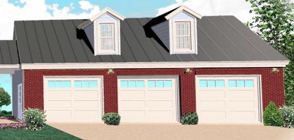3 Car Garage Plan 47083 Elevation