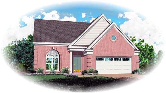 Traditional House Plan 47096 with 3 Beds, 3 Baths, 2 Car Garage Elevation