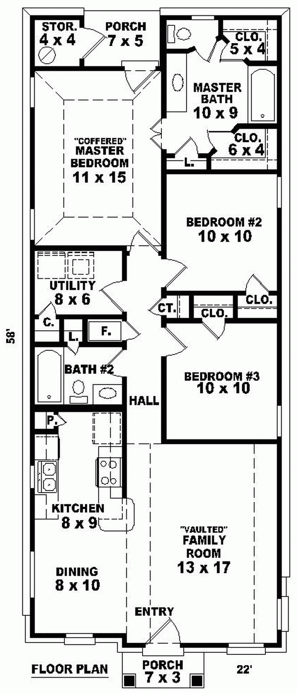 two story shotgun house floor plan