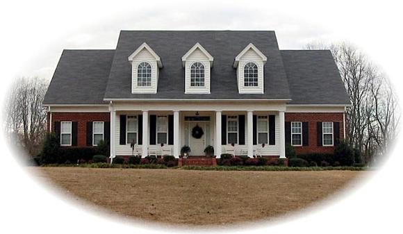 Colonial, Country, Traditional House Plan 47150 with 4 Beds, 4 Baths, 2 Car Garage Elevation