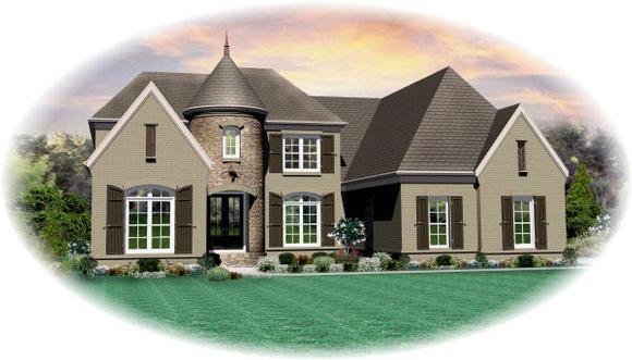 House Plan 47294 with 5 Beds, 4 Baths, 3 Car Garage Elevation