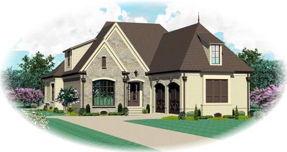 House Plan 47324 with 4 Beds, 4 Baths, 2 Car Garage Elevation