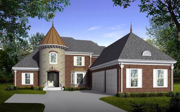 House Plan 47326 with 4 Beds, 4 Baths, 3 Car Garage Elevation