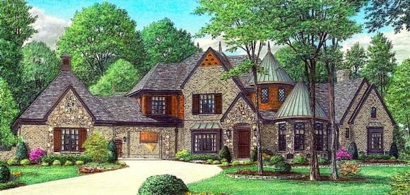 House Plan 47359 with 4 Beds, 4 Baths, 4 Car Garage Elevation