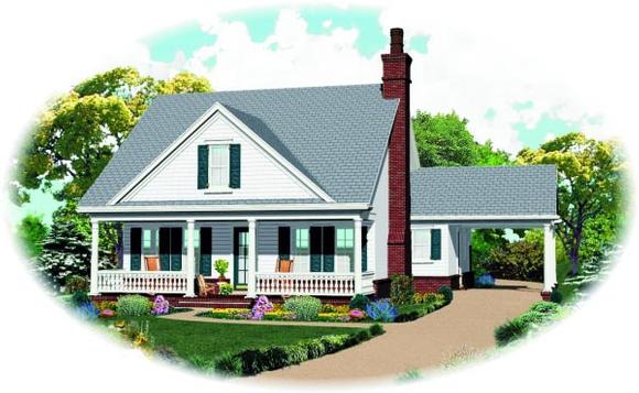 Traditional House Plan 47382 with 3 Beds, 3 Baths Elevation