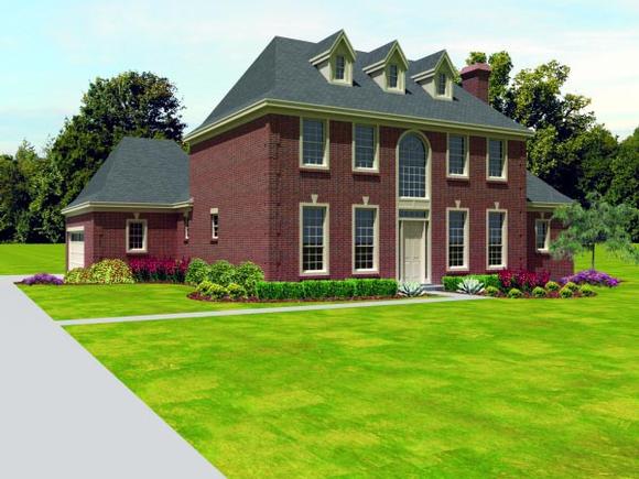 Traditional House Plan 47411 with 3 Beds, 3 Baths, 2 Car Garage Elevation