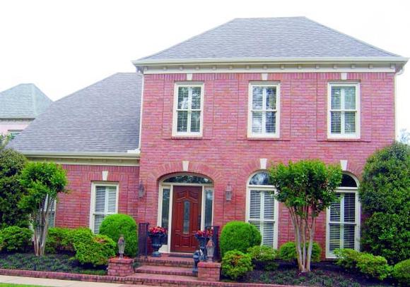 Narrow Lot House Plan 47414 with 3 Beds, 3 Baths, 2 Car Garage Elevation