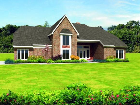 Country House Plan 47461 with 4 Beds, 4 Baths, 2 Car Garage Elevation