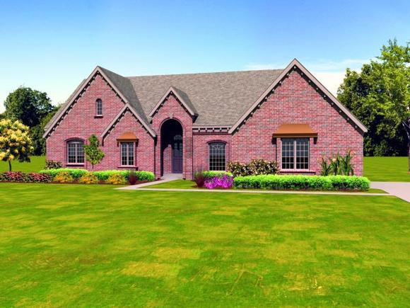 Traditional House Plan 47534 with 4 Beds, 4 Baths, 2 Car Garage Elevation