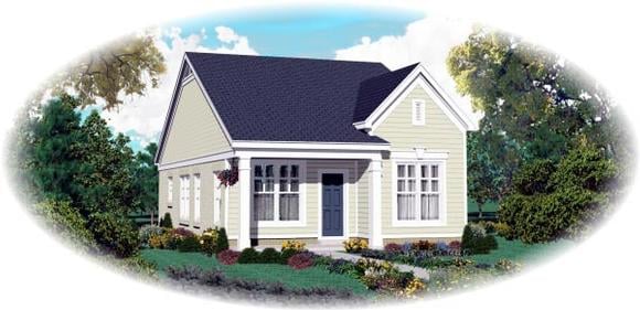 Traditional House Plan 47550 with 2 Beds, 2 Baths Elevation