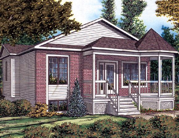 Bungalow House Plan 48030 with 2 Beds, 1 Baths Elevation