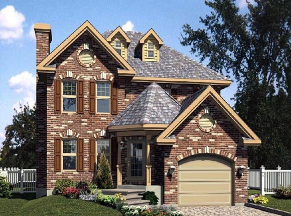Traditional House Plan 48110 with 3 Beds, 2 Baths, 1 Car Garage Elevation